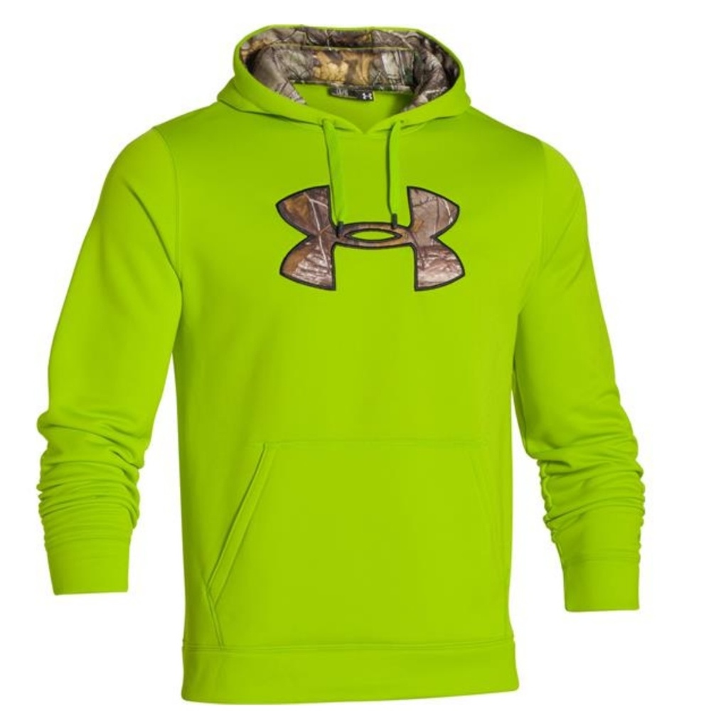 ⛔ SOLD ⛔ Un Armour Men's Hoodie, Lime green w/Camo
